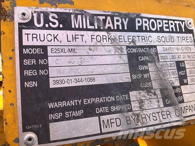 Hyster E25XL Electric forklift trucks