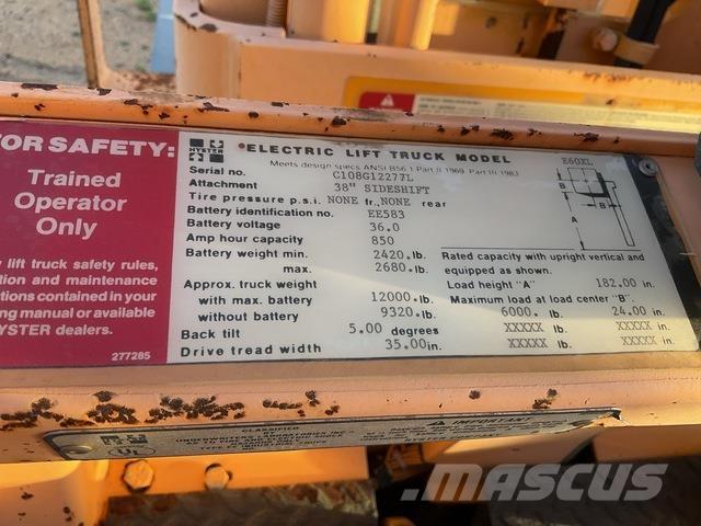Hyster E60XL Electric forklift trucks