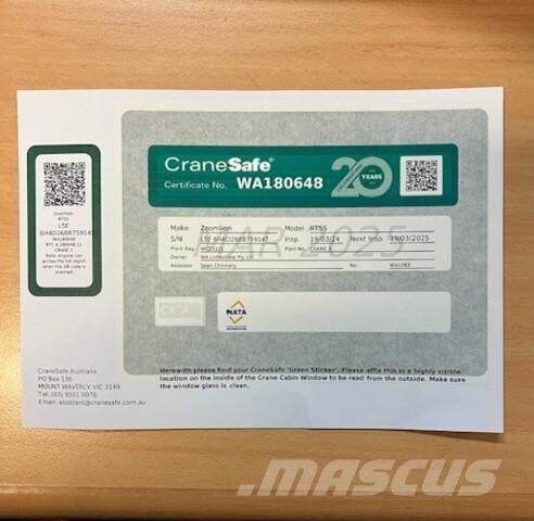 Zoomlion RT55 Rough terrain cranes