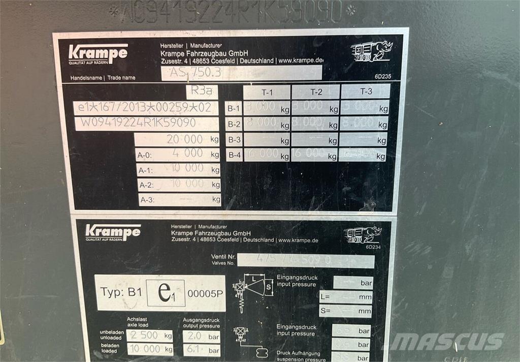 Krampe AS 750 Other farming trailers