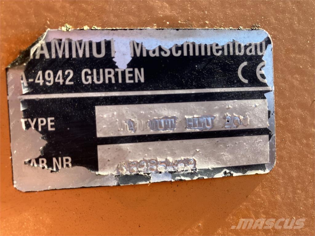 Mammut HLU 200 FEL`s  spares & accessories