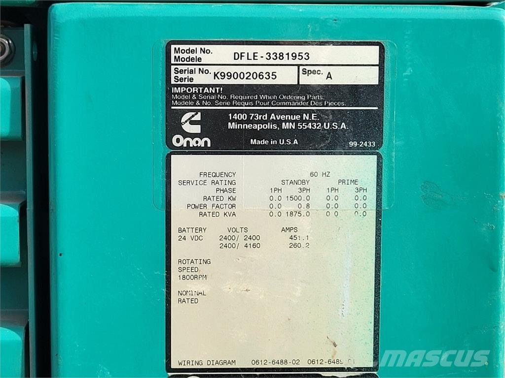 Cummins KTA50-G9 Diesel Generators