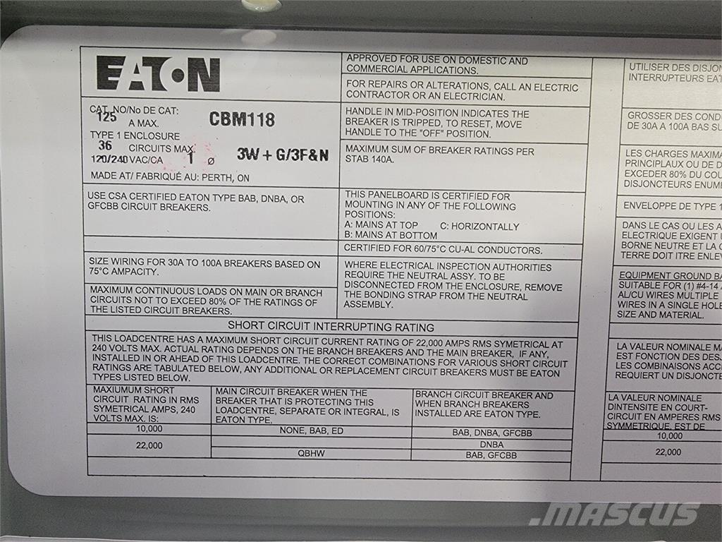 Eaton CBM118 Other