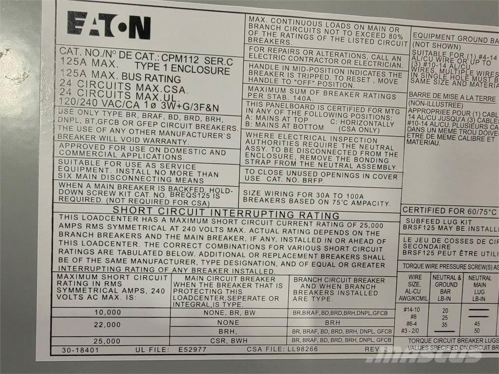 Eaton PM112 Other