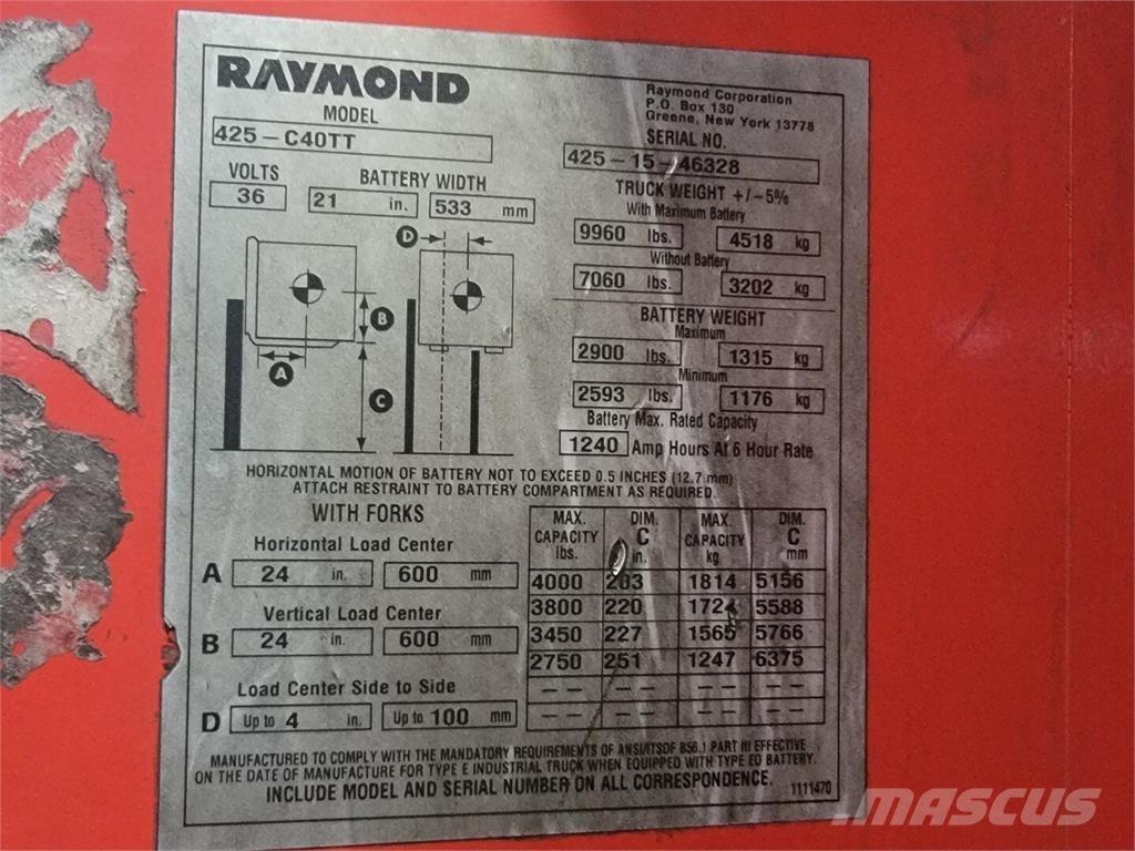 Raymond 425-C40TT Other