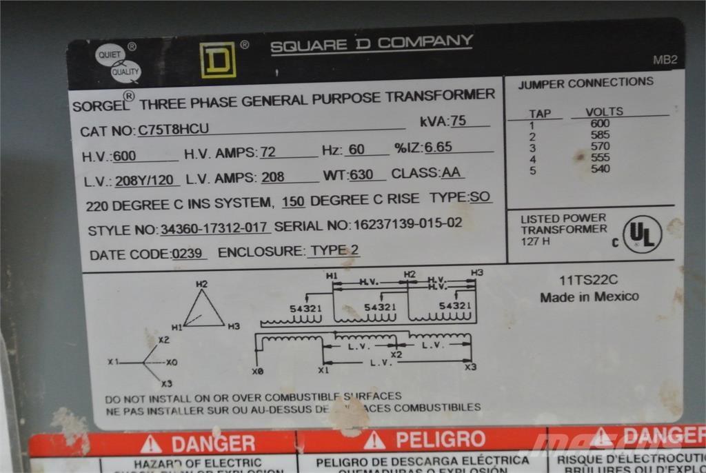  SQUARE D C75T8HCU Other
