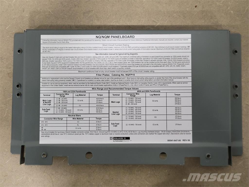  SQUARE D NQ6RDE Other