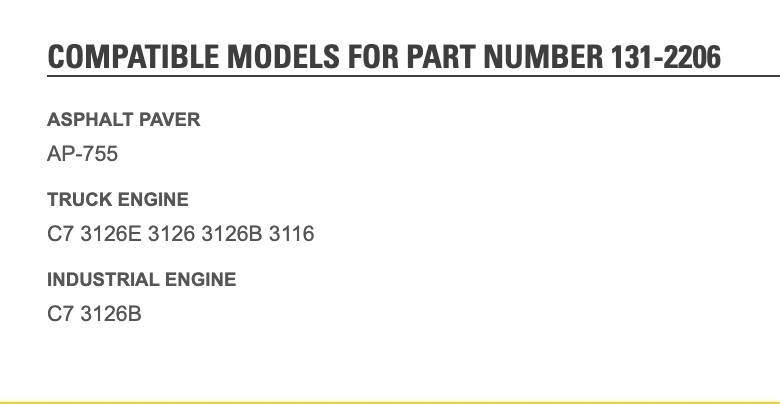 CAT 3126 Other components