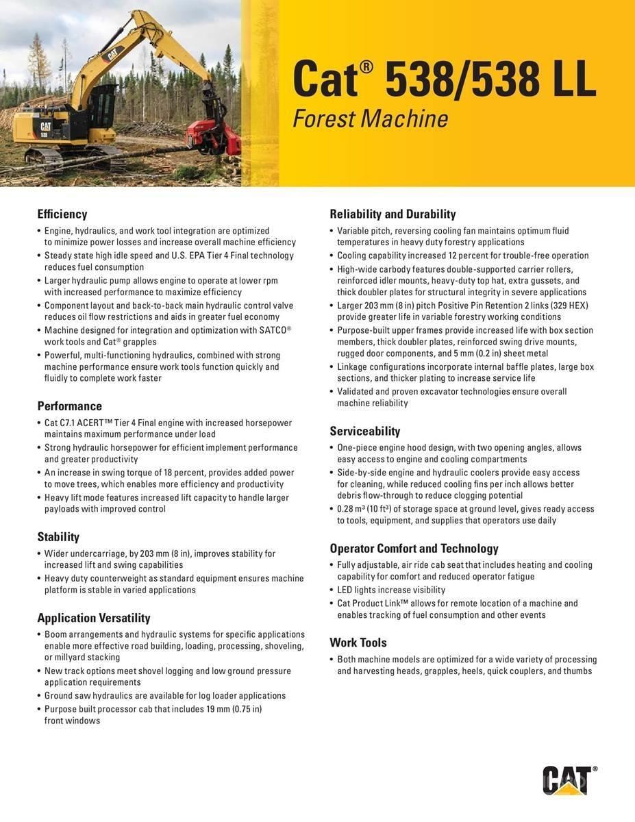 CAT 538 LL Knuckleboom loaders
