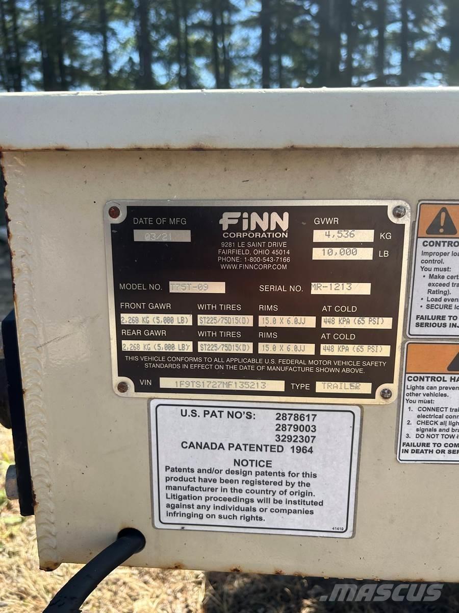 Finn T75T Receiving hoppers, blowers and elevators