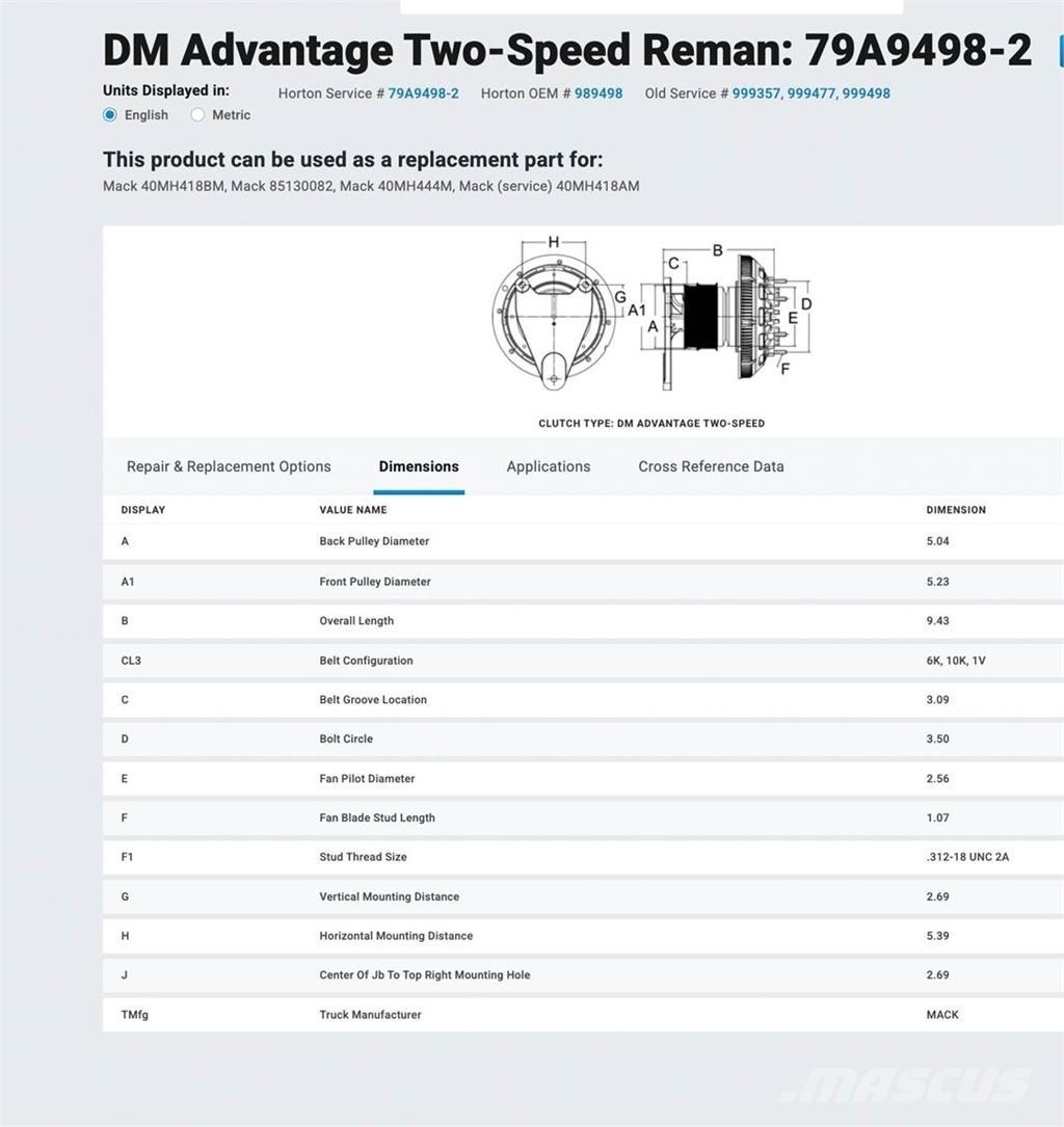 Mack AMI Other components