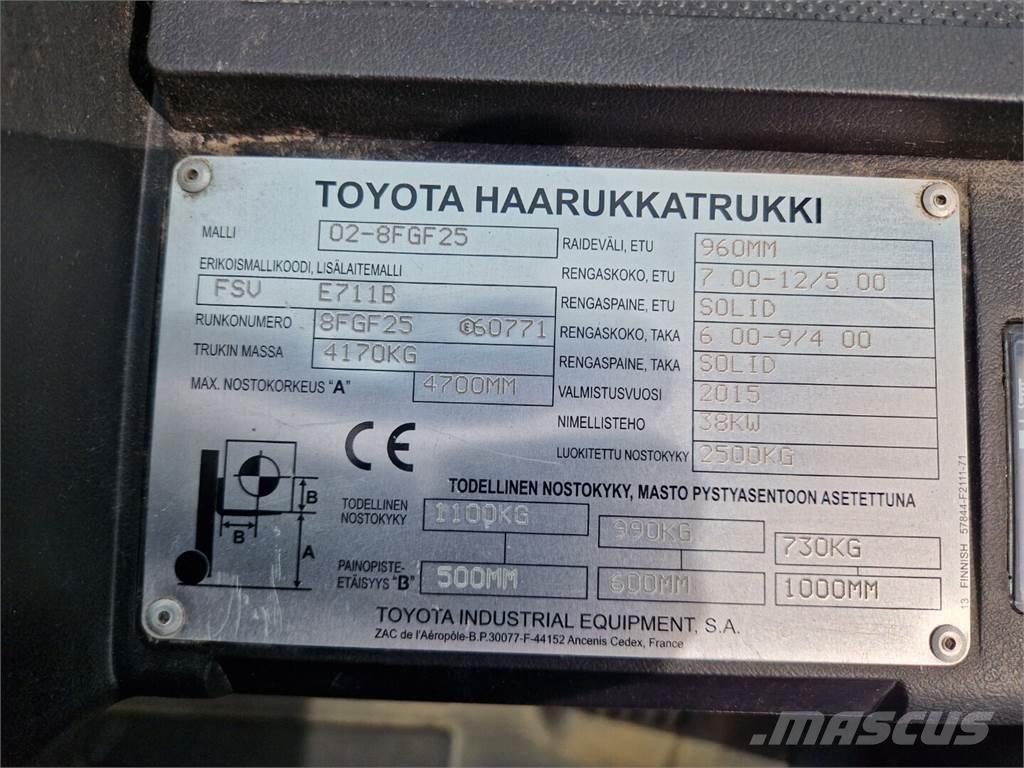 Toyota 02-8FGF25 LPG trucks