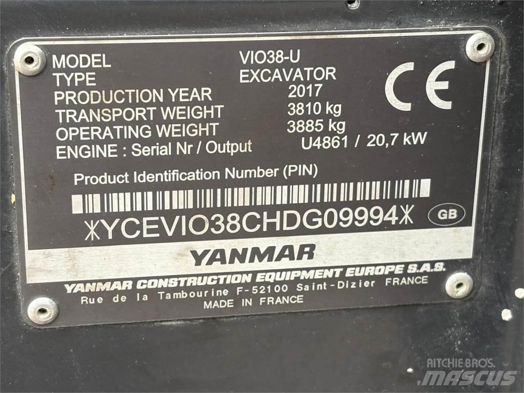 Yanmar VIO 38-U Mini excavators < 7t