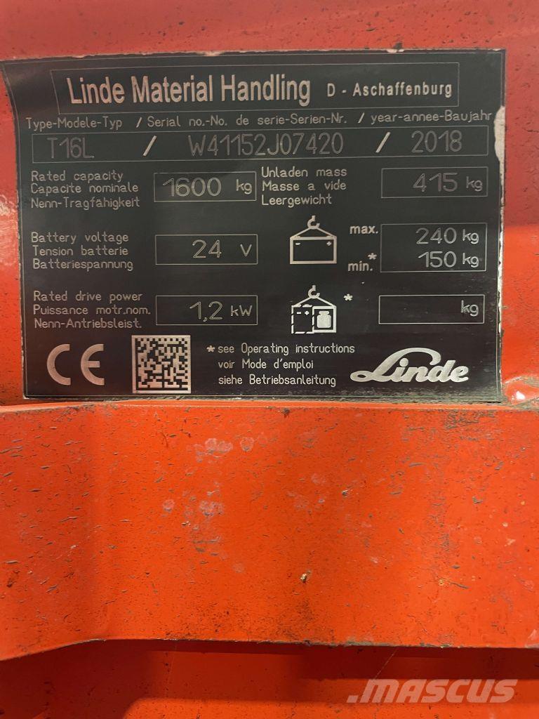 Linde T16L-1152 Low lifter