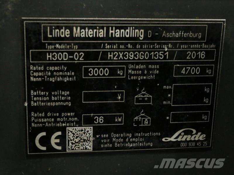 Linde H30D-02 393 Diesel trucks