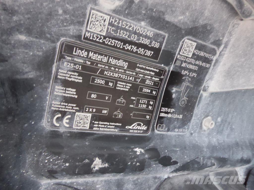 Linde E25-01 Electric forklift trucks