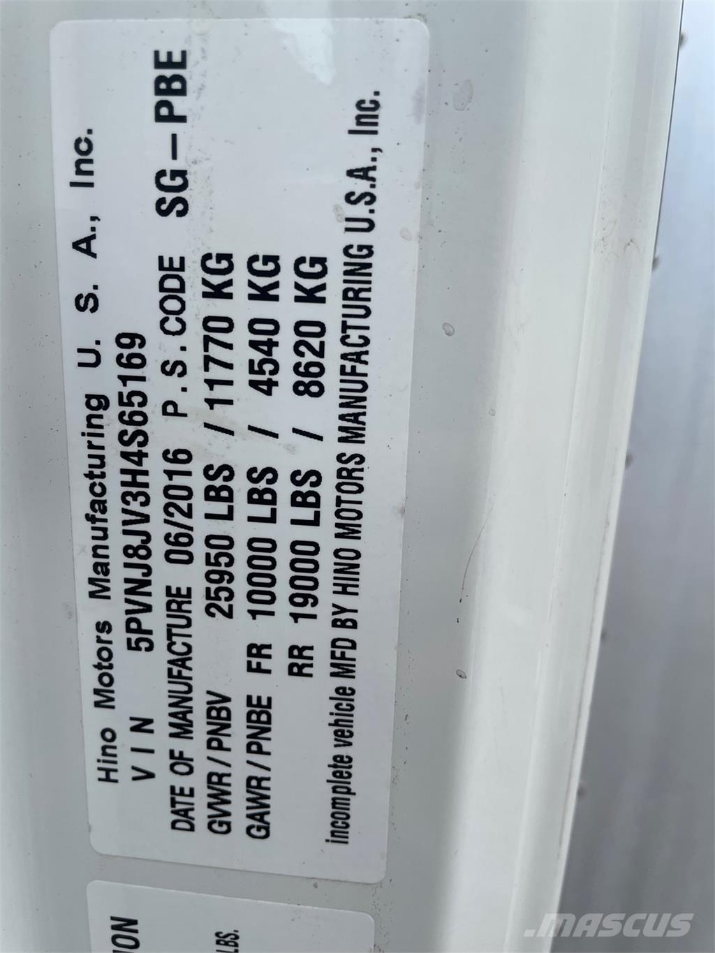 Hino 268A Van Body Trucks