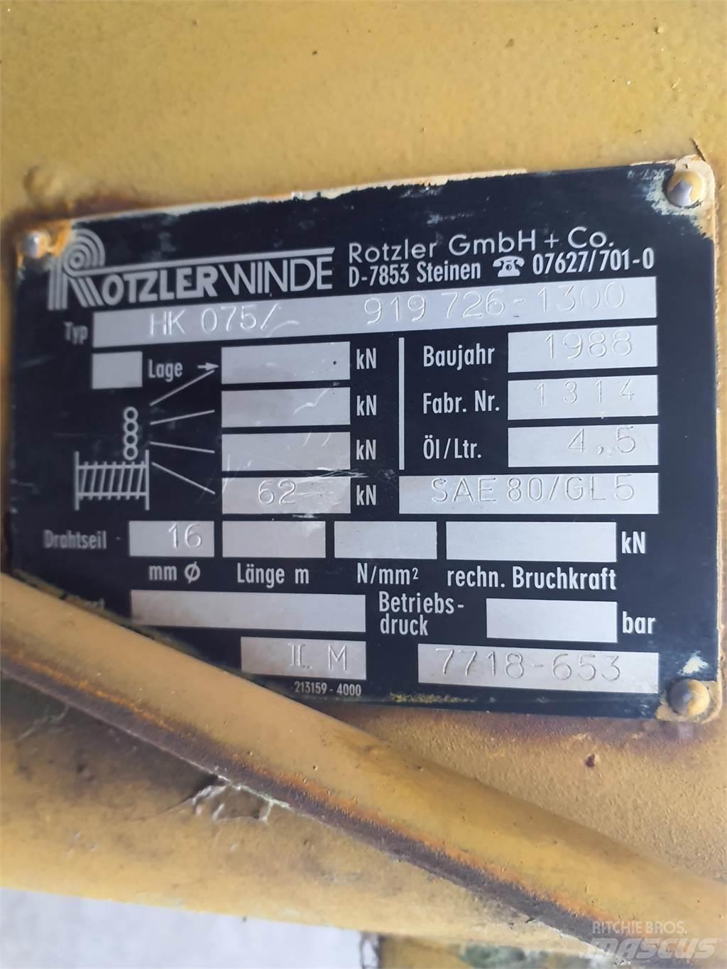 Faun RTF 30 winch Crane spares & accessories