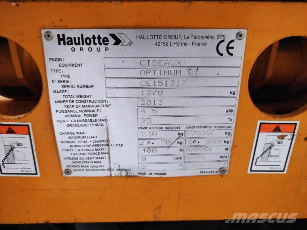 Haulotte OPTIMUM8 Scissor lifts