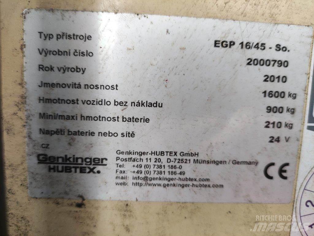 Hubtex EGP16/45-So Pedestrian stacker