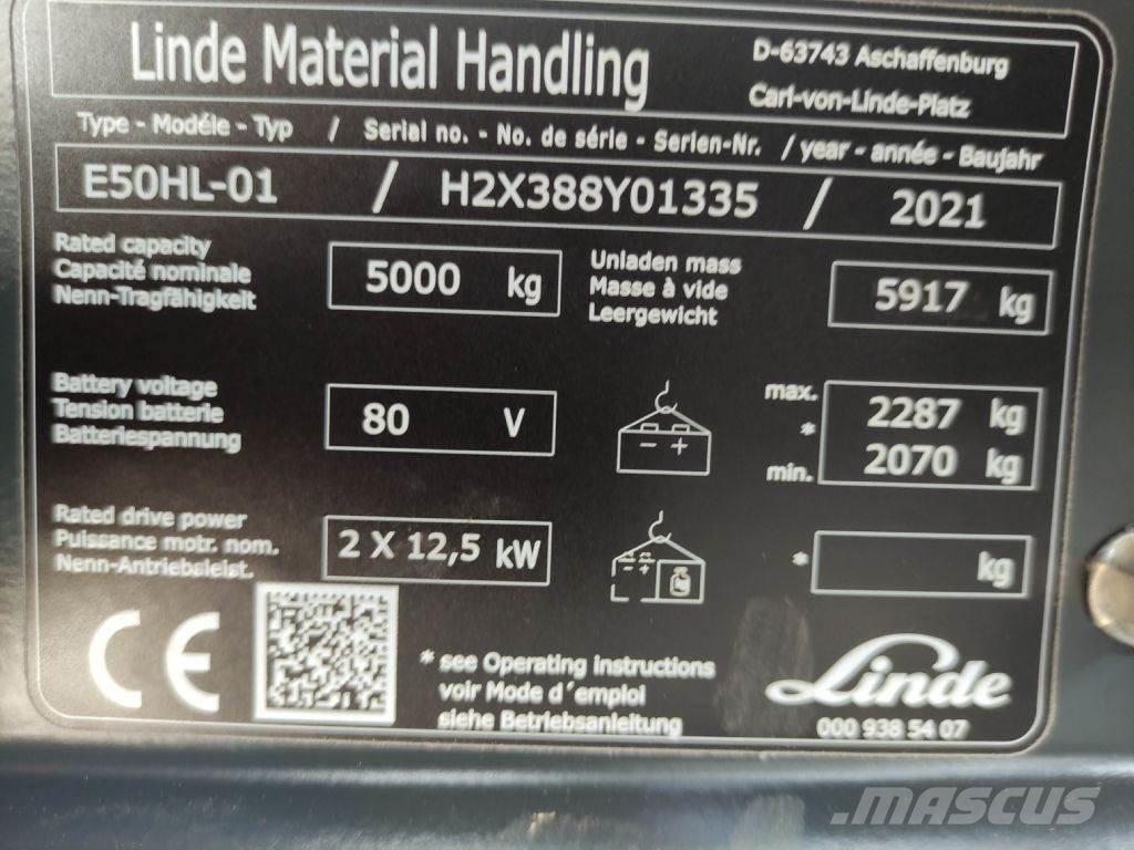 Linde E50HL-01-388 Electric forklift trucks