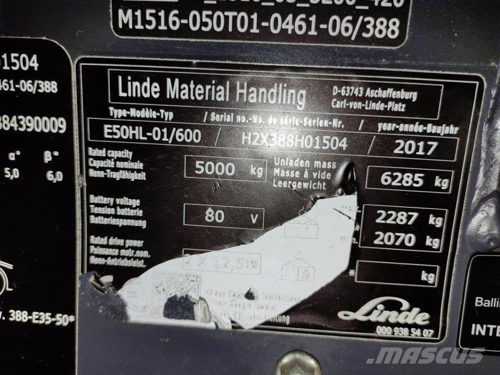 Linde E50HL-01/600-388 Electric forklift trucks