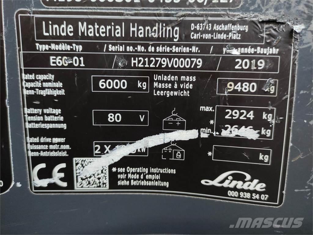 Linde E60-01-1279 Electric forklift trucks