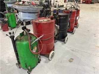  Quantity of Oil & Grease Trolleys Pumps Hoses & 