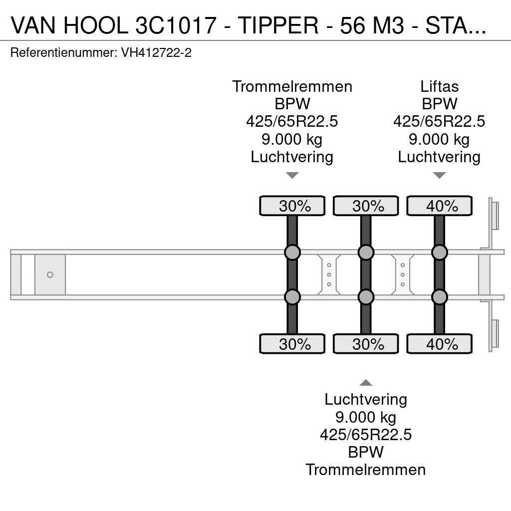 Van Hool 3C1017 - TIPPER - 56 M3 - STAHL/STEEL - 3 AXLE - B Tipper semi-trailers