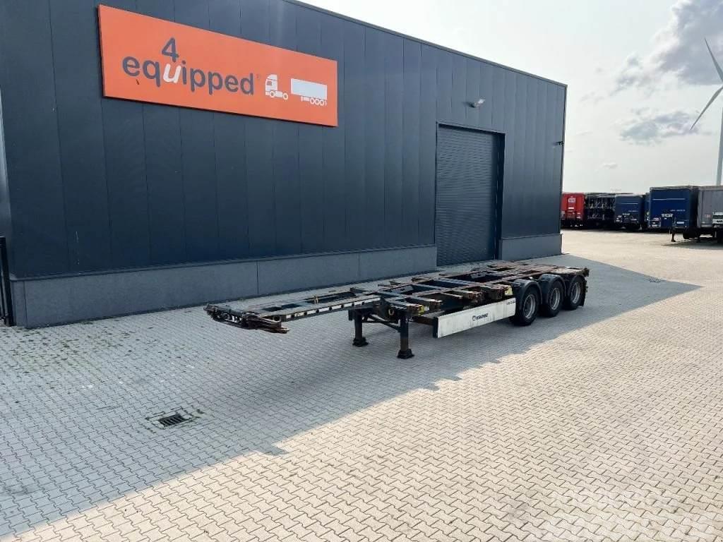 Krone 45FT HC, BPW, extendable front+ rear+ bumper, NL-c Containerframe/Skiploader semi-trailers
