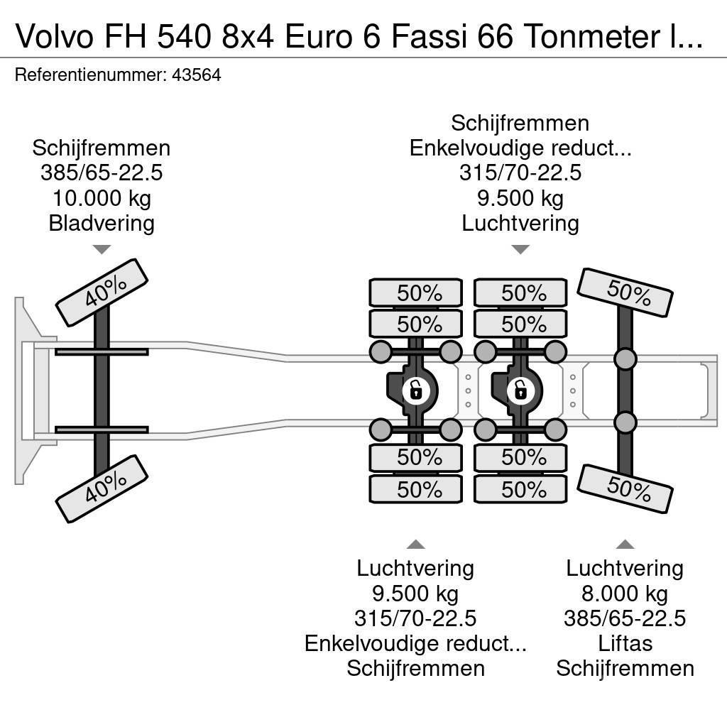 Volvo FH 540 8x4 Euro 6 Fassi 66 Tonmeter laadkraan + Fl Truck Tractor Units