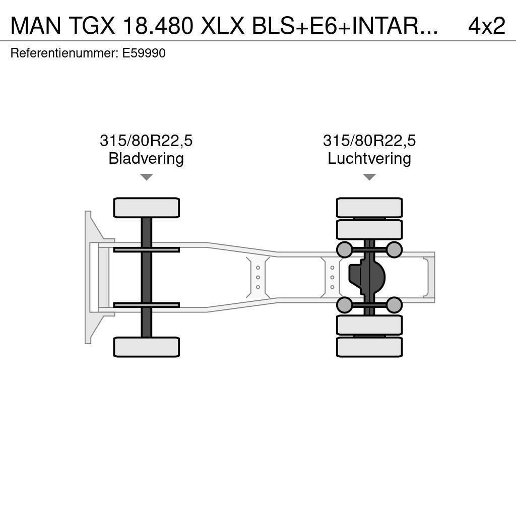 MAN TGX 18.480 XLX BLS+E6+INTARDER Truck Tractor Units