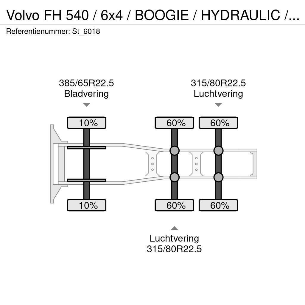 Volvo FH 540 / 6x4 / BOOGIE / HYDRAULIC / RETARDER / Truck Tractor Units