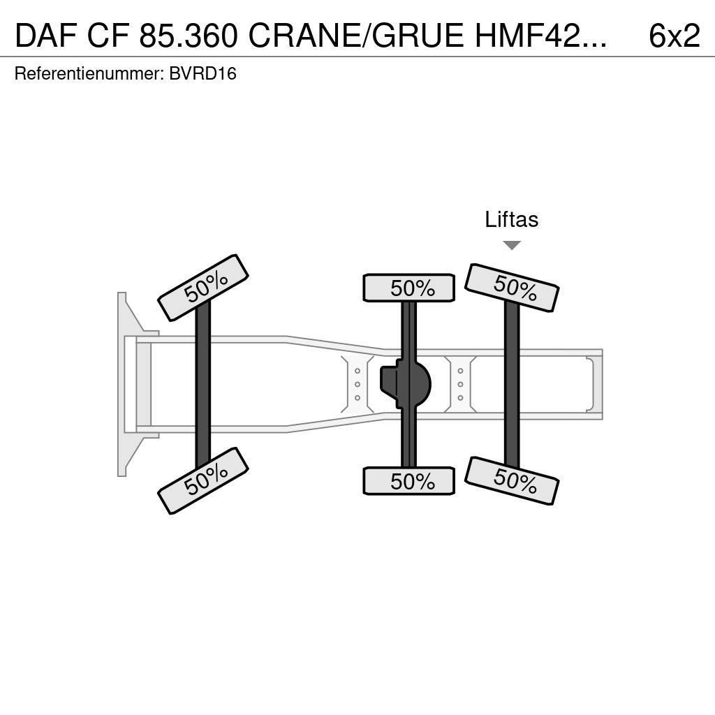 DAF CF 85.360 CRANE/GRUE HMF42TM!! RADIO REMOTE!!EURO5 Truck Tractor Units