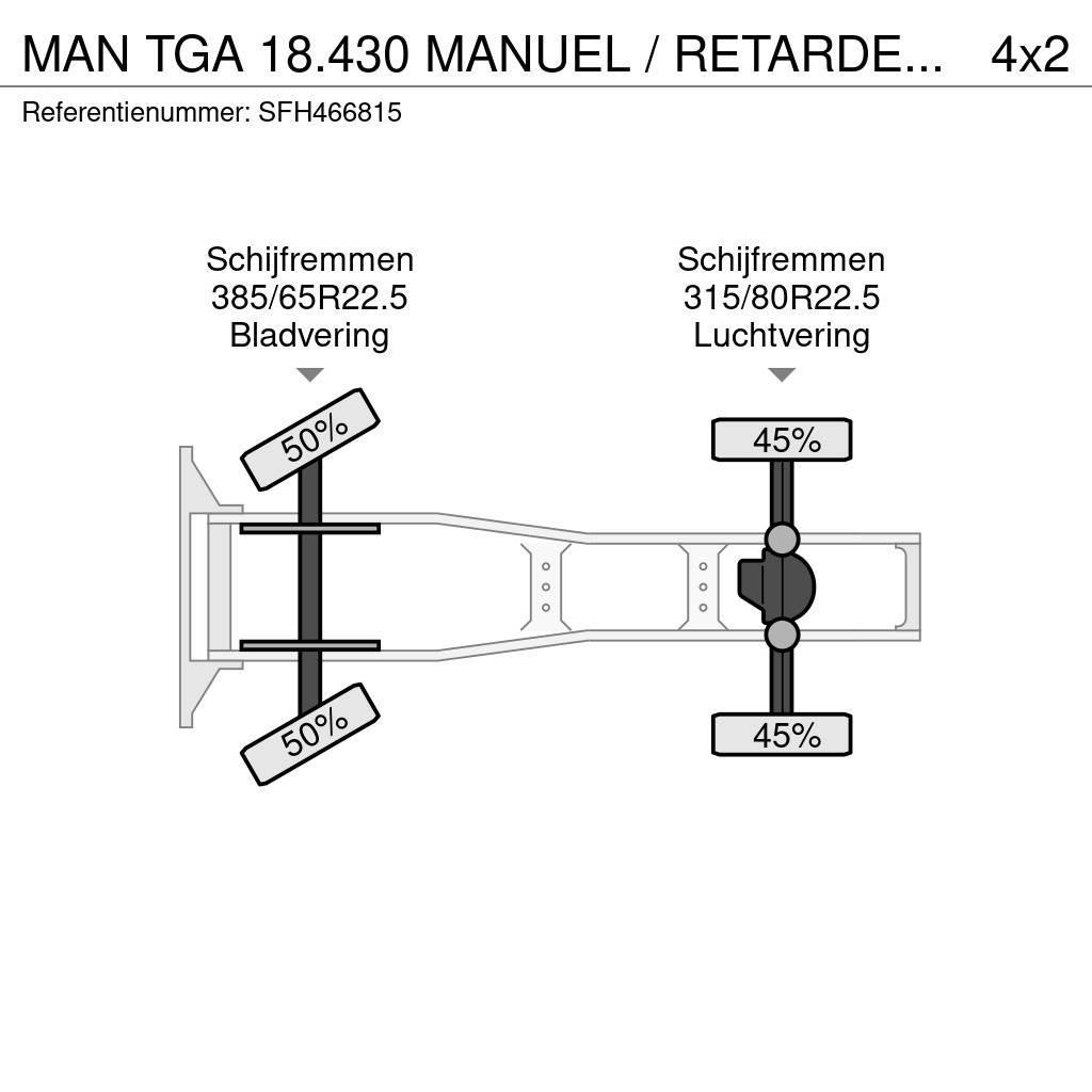 MAN TGA 18.430 MANUEL / RETARDER / AIRCO Truck Tractor Units