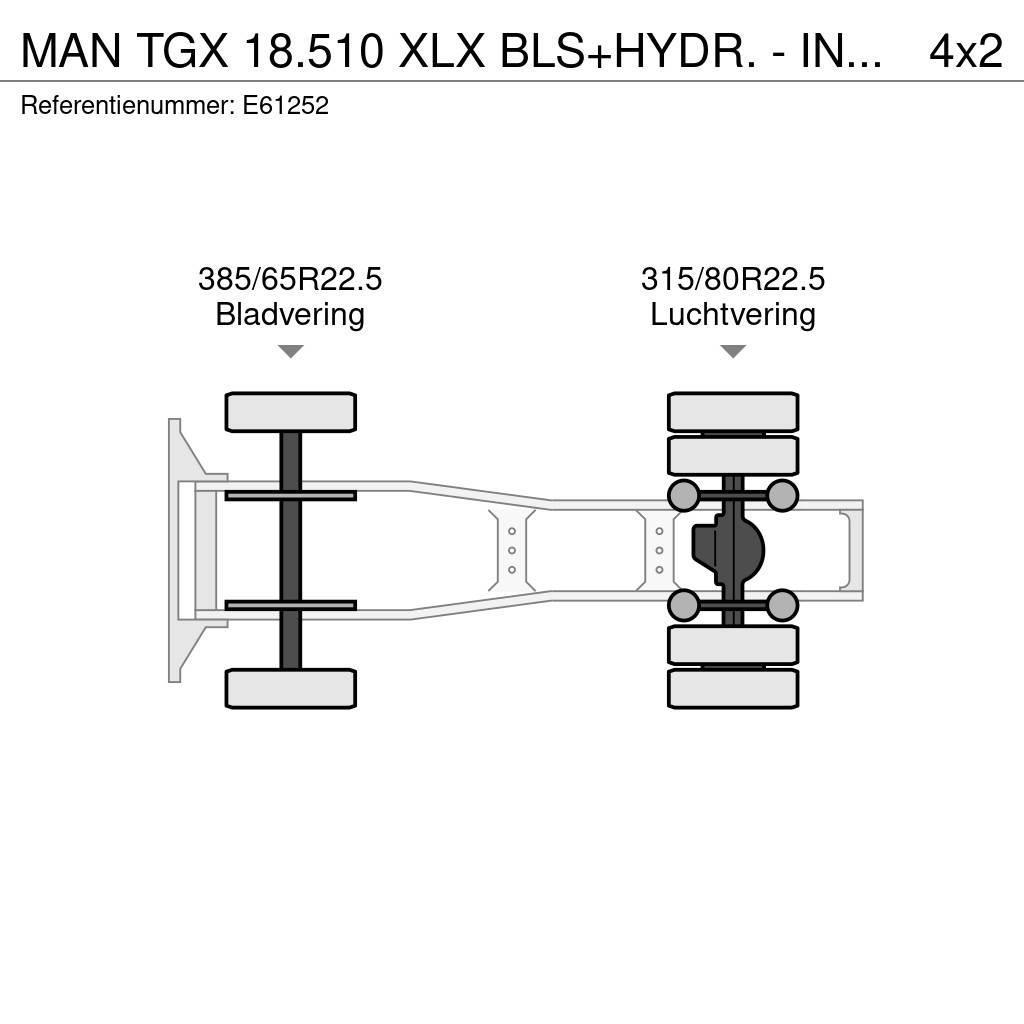 MAN TGX 18.510 XLX BLS+HYDR. - INTARDER Truck Tractor Units