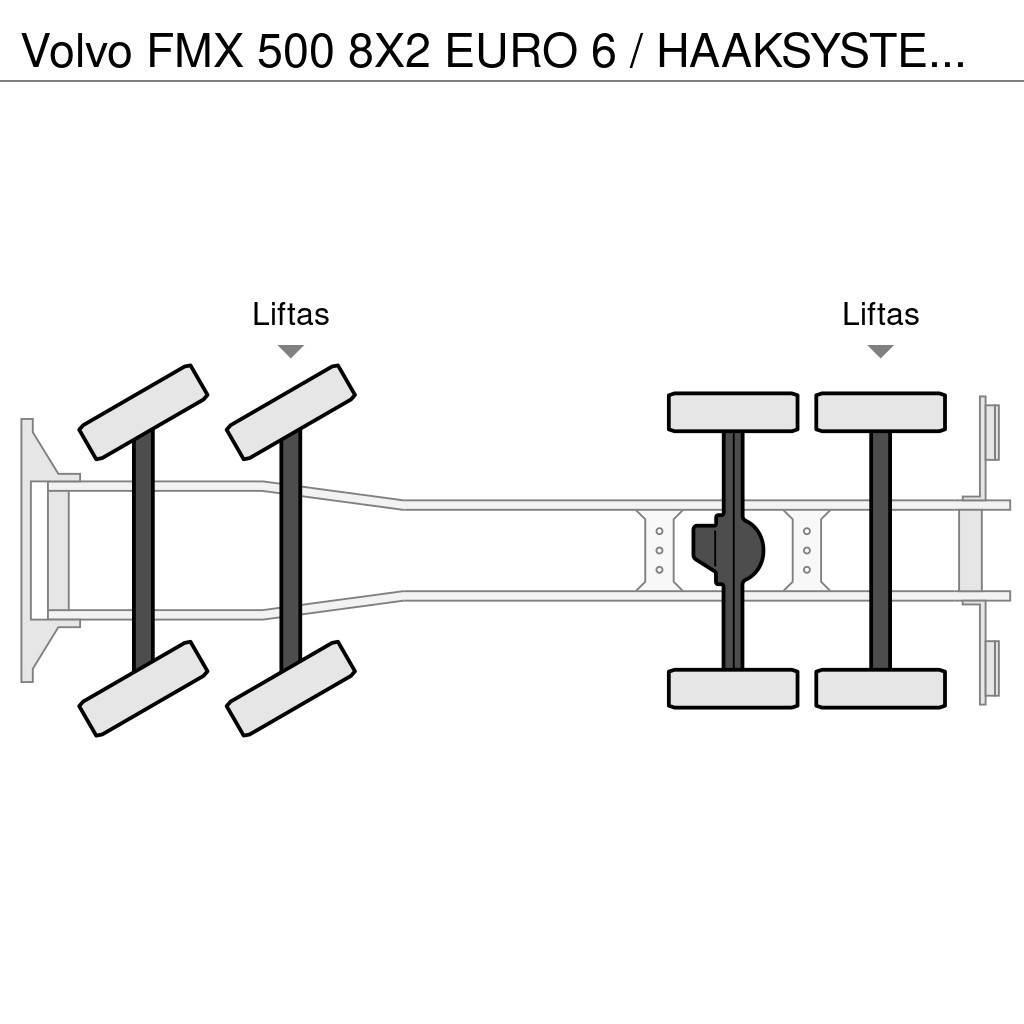 Volvo FMX 500 8X2 EURO 6 / HAAKSYSTEEM / PERFECT CONDITI Hook lift trucks