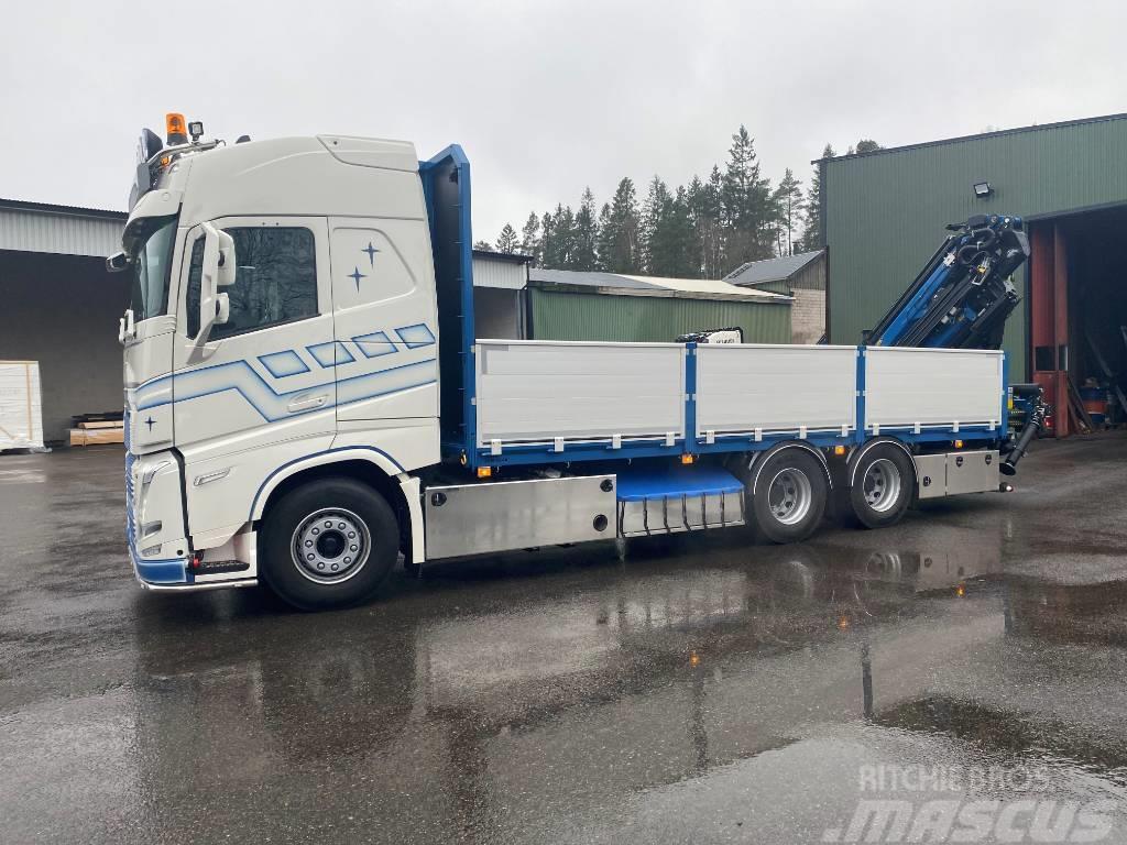 Volvo FH 6x4 Flak och Kran "Fabriksny" Flatbed/Dropside trucks