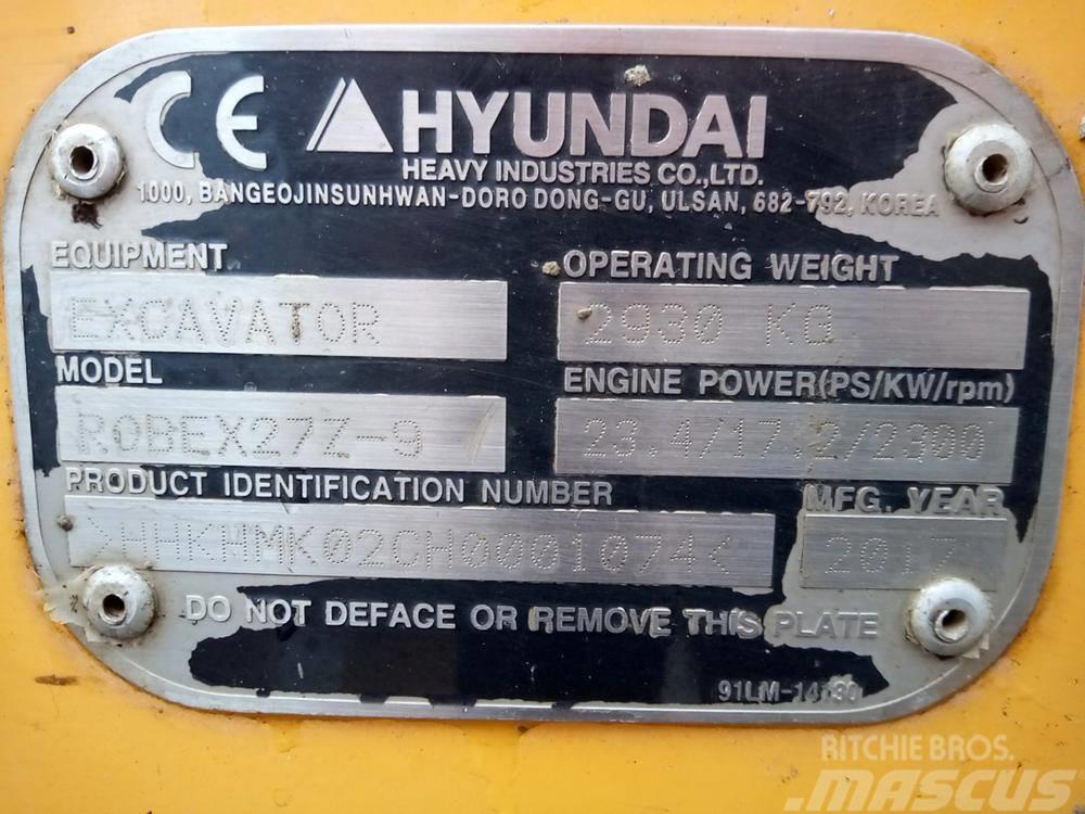 Hyundai Robex 27Z-9 Mini excavators < 7t