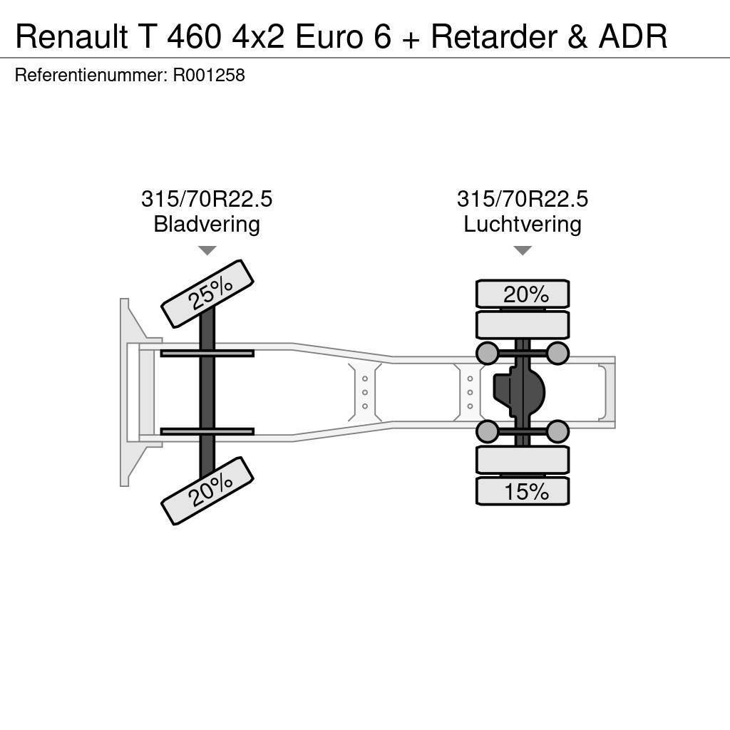 Renault T 460 4x2 Euro 6 + Retarder & ADR Truck Tractor Units