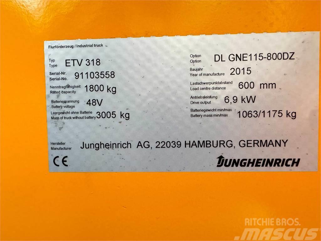 Jungheinrich ETV 318 - JUNGSTAR GENERALÜBERHOLT - GEWÄHRLEISTUN Mini excavators < 7t
