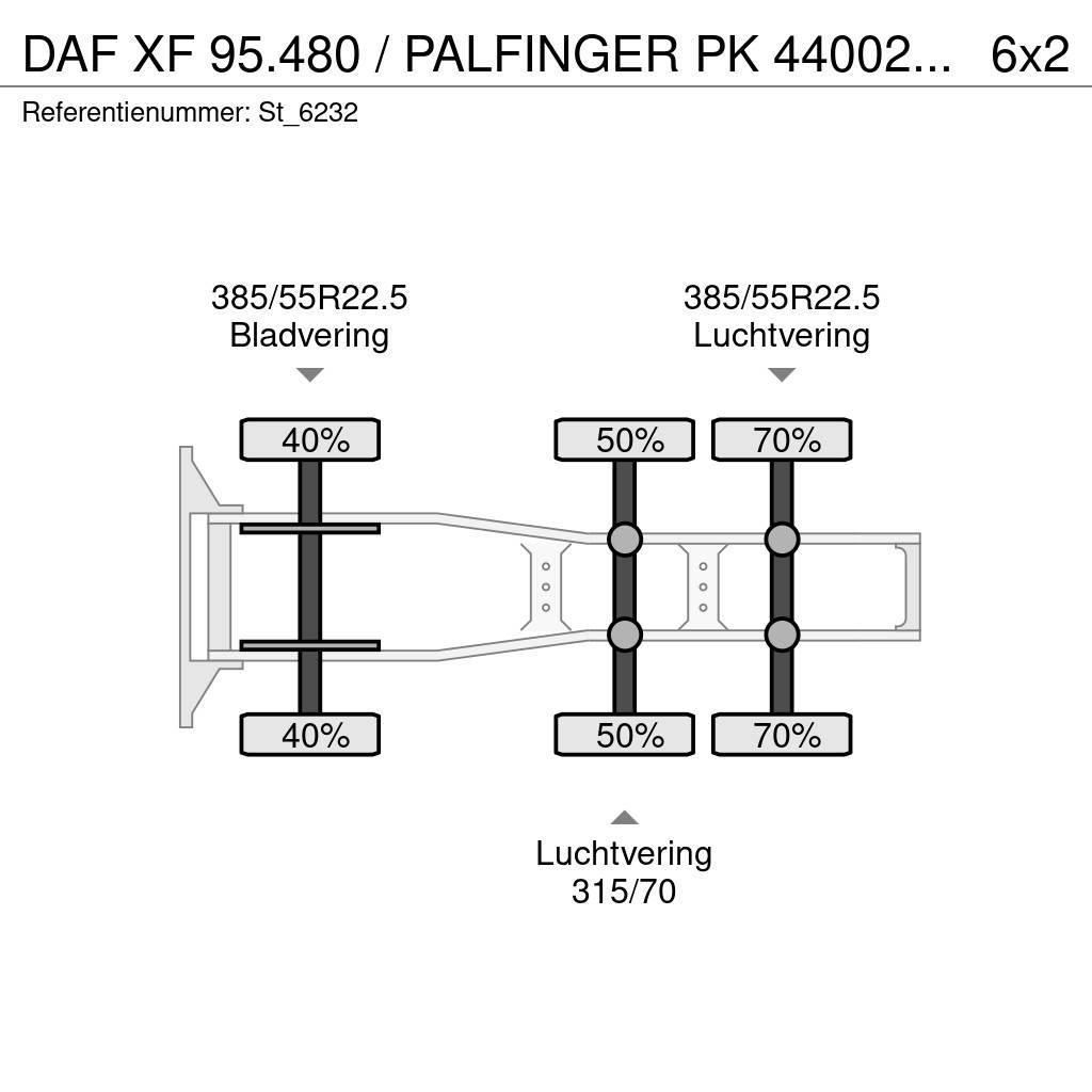 DAF XF 95.480 / PALFINGER PK 44002 / JIB / WINCH Truck Tractor Units