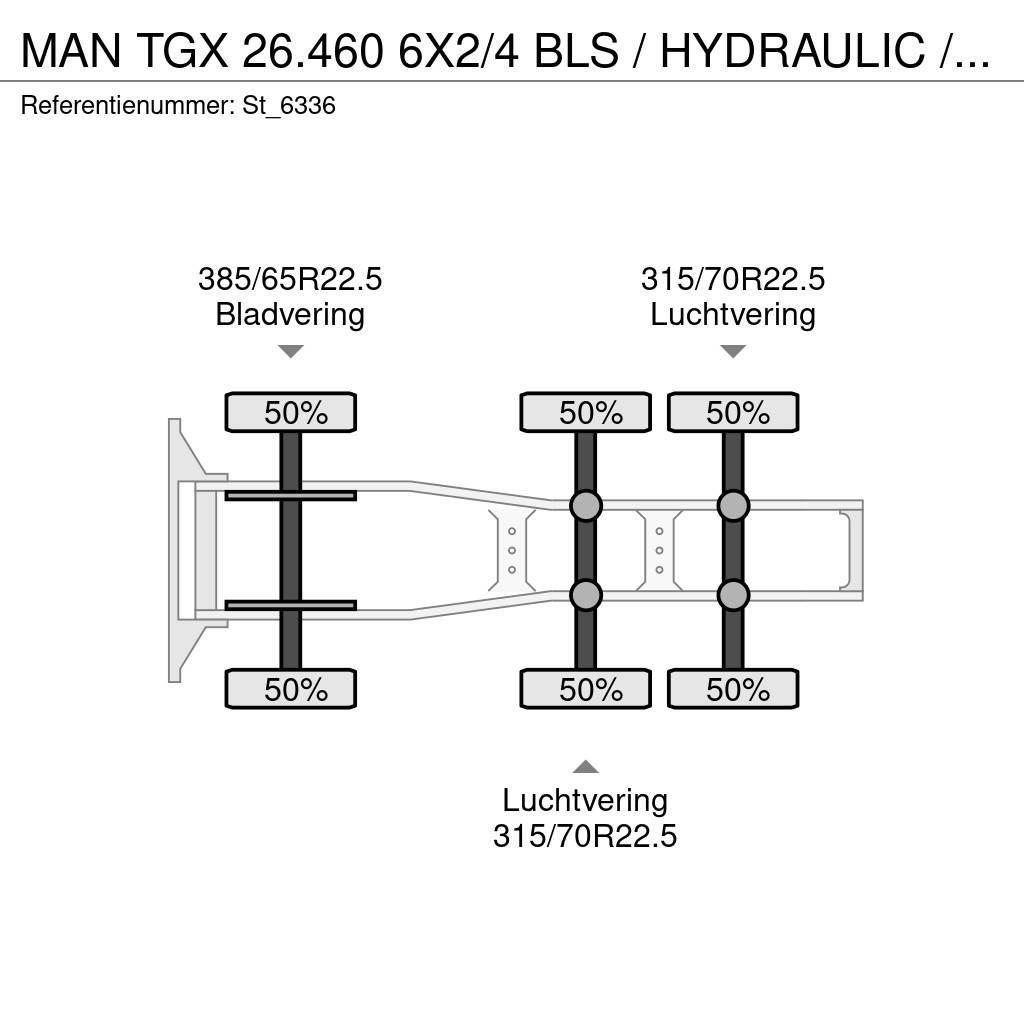MAN TGX 26.460 6X2/4 BLS / HYDRAULIC / NL TRUCK Truck Tractor Units