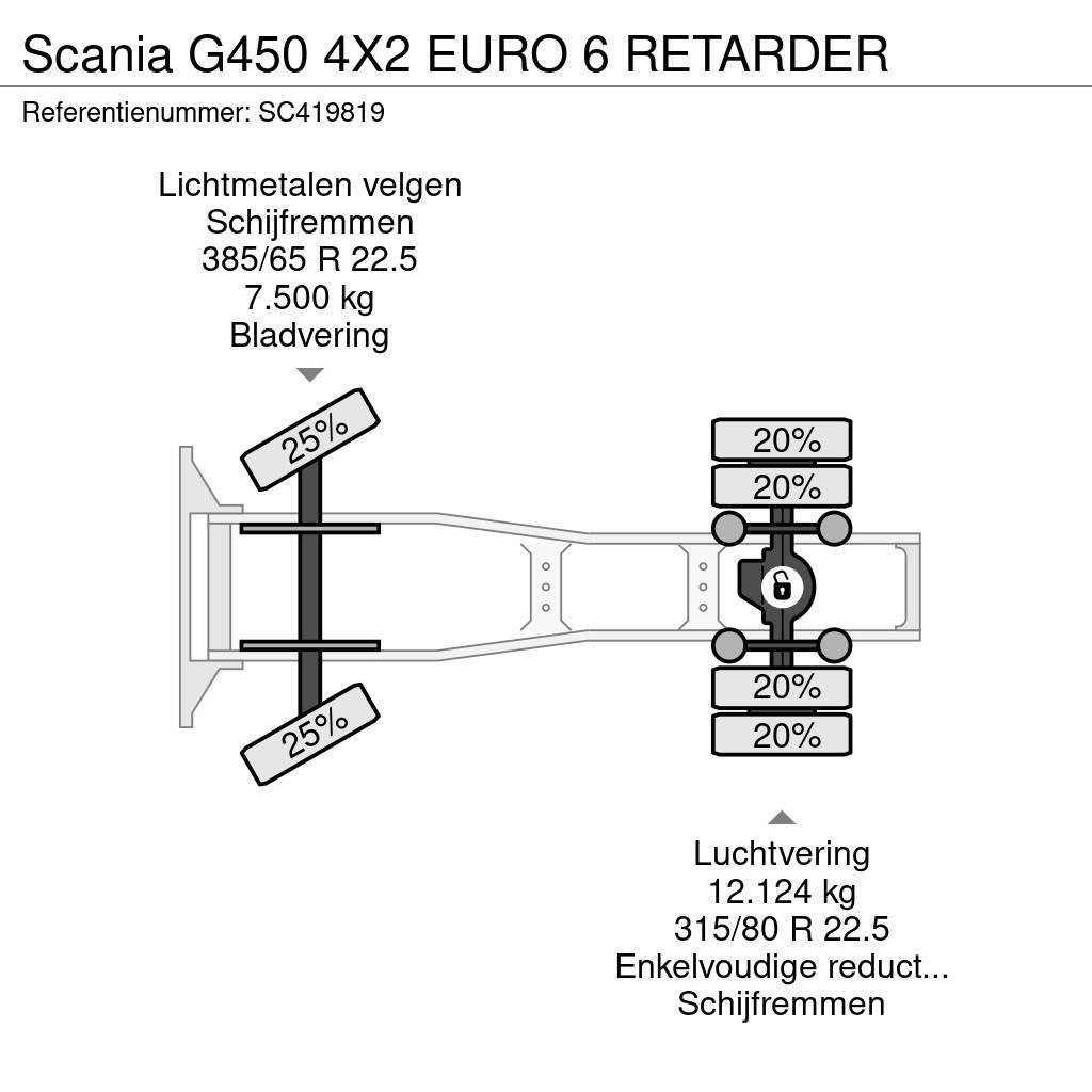 Scania G450 4X2 EURO 6 RETARDER Truck Tractor Units