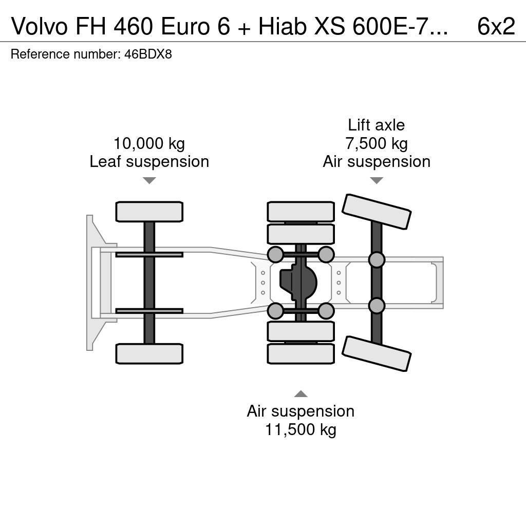 Volvo FH 460 Euro 6 + Hiab XS 600E-7 Hipro + Jib 135X-4 Tractor Units