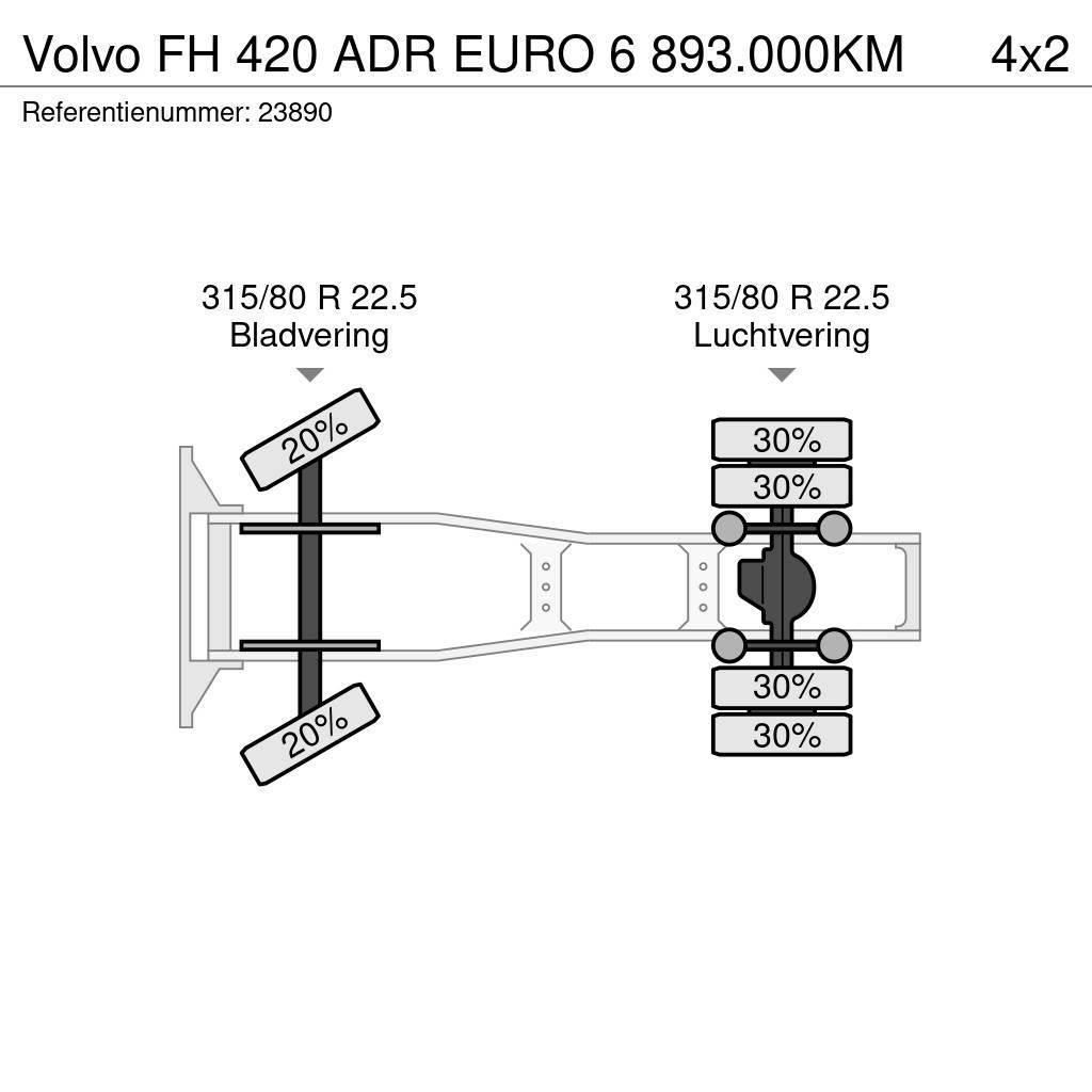Volvo FH 420 ADR EURO 6 893.000KM Truck Tractor Units