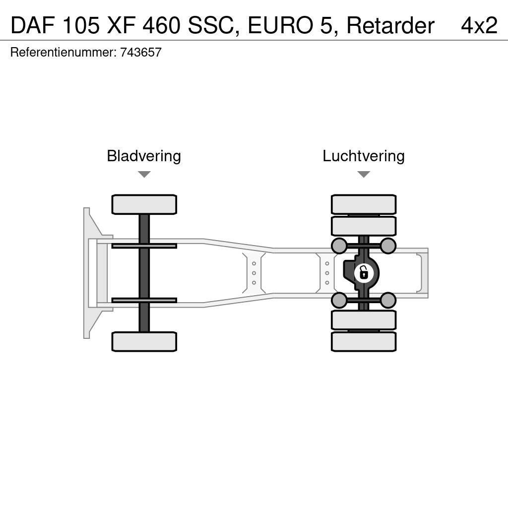 DAF 105 XF 460 SSC, EURO 5, Retarder Truck Tractor Units