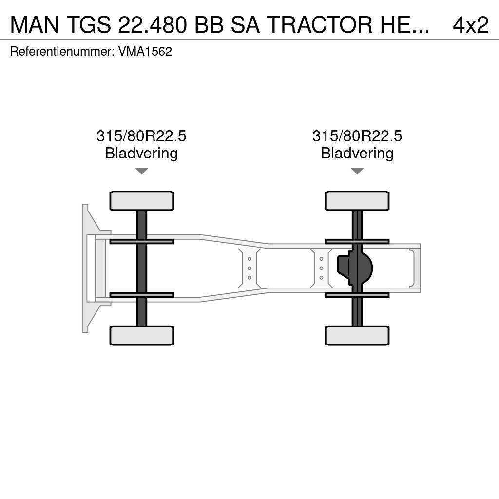 MAN TGS 22.480 BB SA TRACTOR HEAD (8 units) Truck Tractor Units