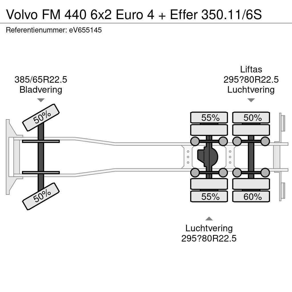 Volvo FM 440 6x2 Euro 4 + Effer 350.11/6S Flatbed/Dropside trucks