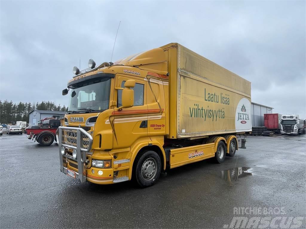 Scania R-500 6x2-4500, 7,7m tasonostolaite + Lokinsiipi Containerframe/Skiploader trucks